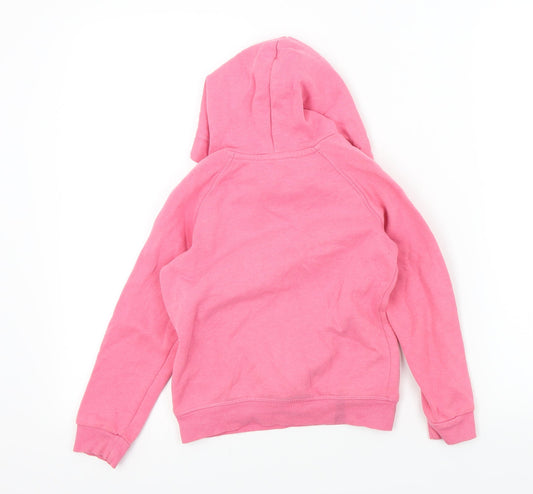 DECATHLON Girls Pink Colourblock  Pullover Hoodie Size 6 Years