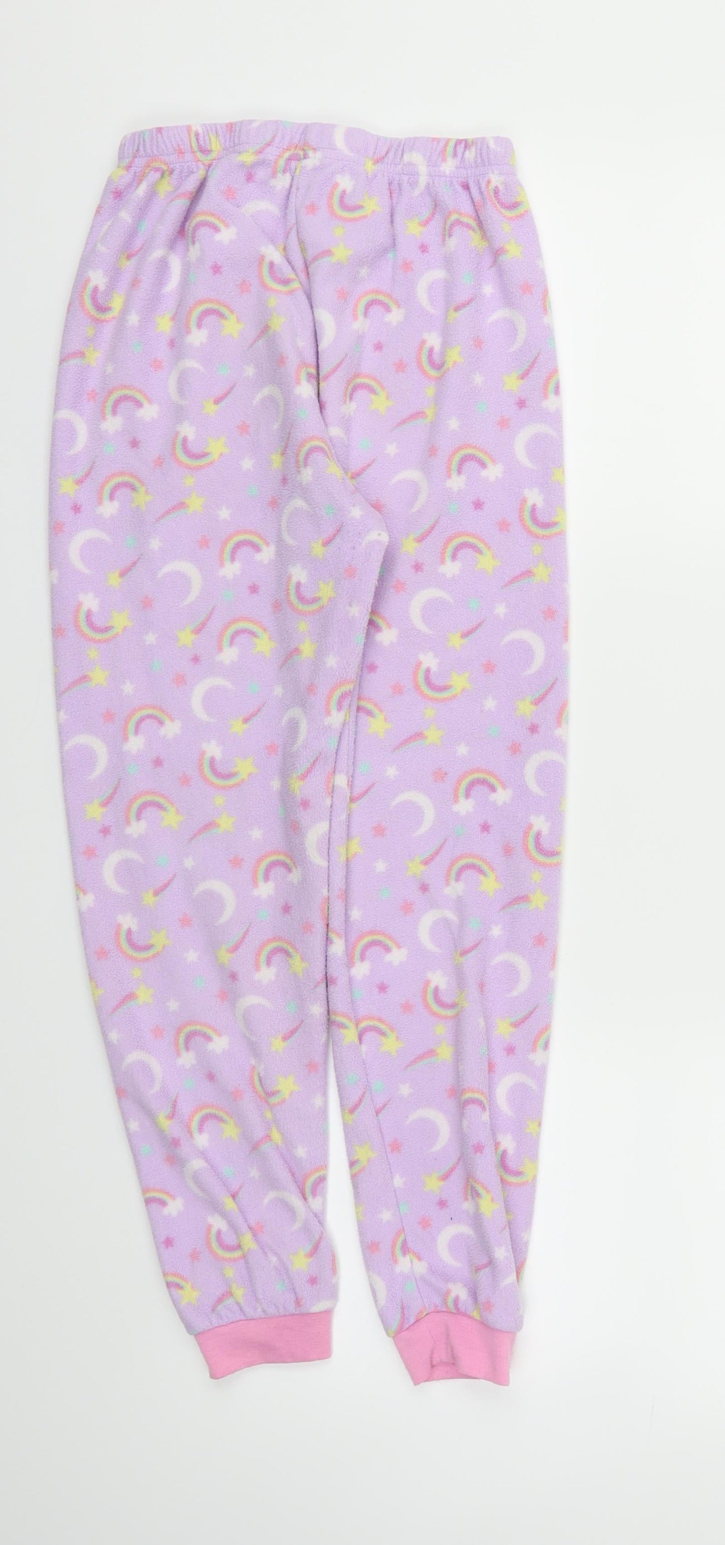Primark Girls Purple Geometric  Jogger Trousers Size 10-11 Years