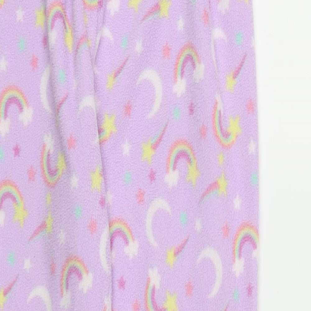 Primark Girls Purple Geometric  Jogger Trousers Size 10-11 Years