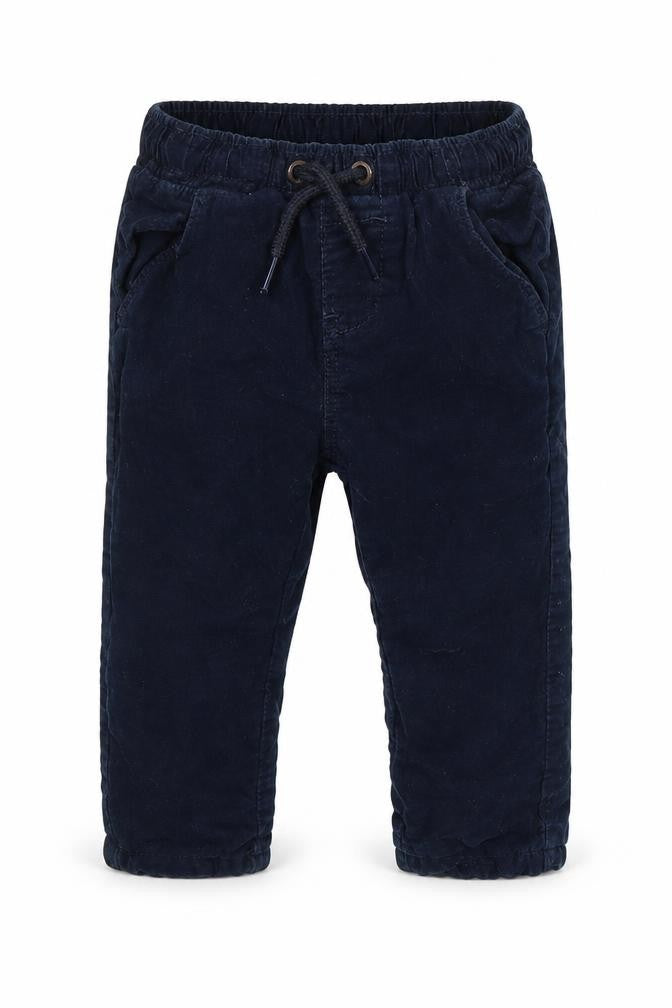 Front view of Next boys’ blue corduroy cropped jeans, size 3-6, months