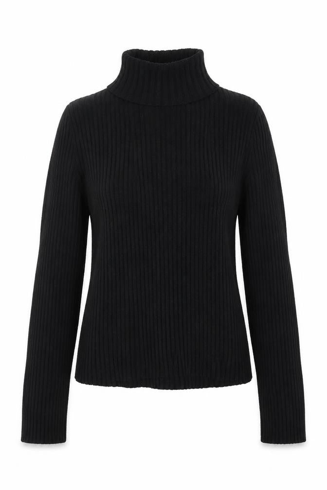Front view of ASOS women’s black jumper, size UK 14
