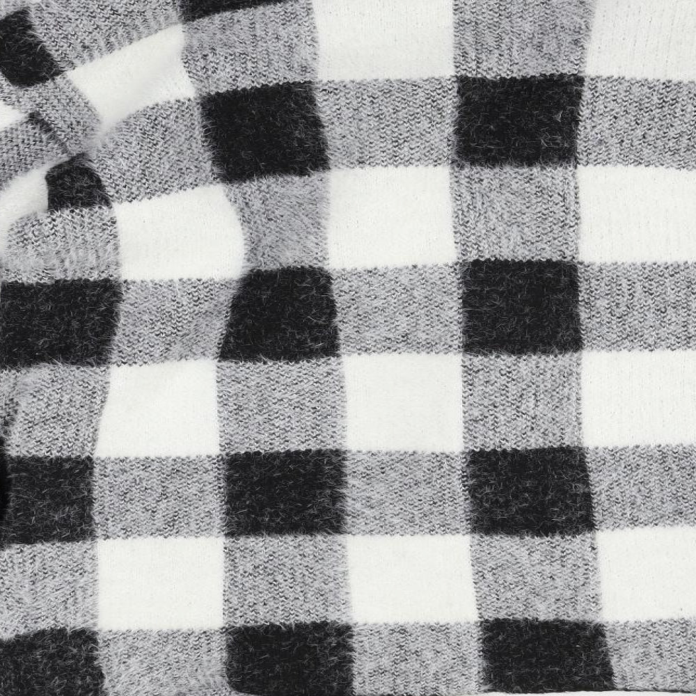 Primark Womens White Check  Jacket Coat Size S