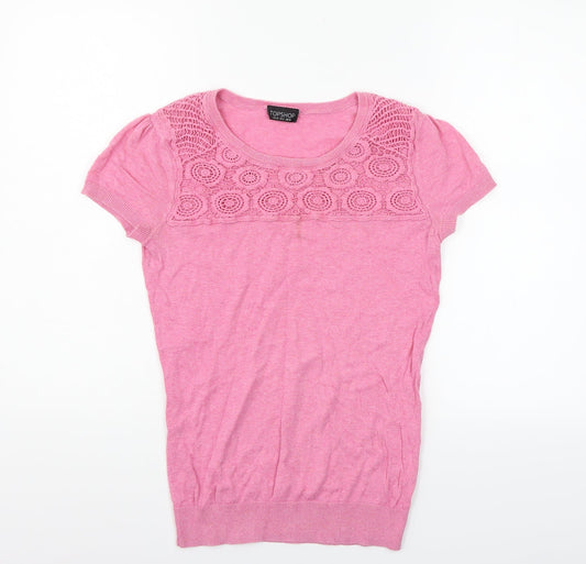 Topshop Womens Pink   Pullover Jumper Size 10