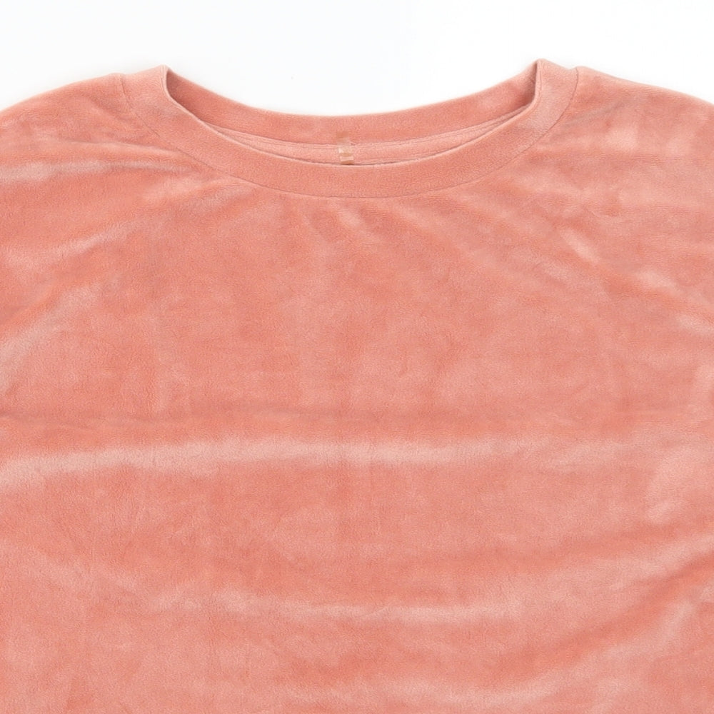 George Womens Pink Solid  Top Pyjama Top Size 8