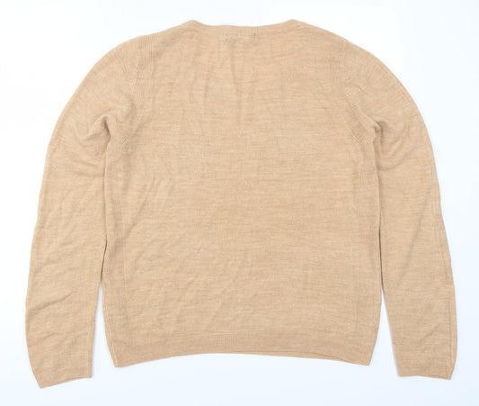 Marks and Spencer Womens Beige   Pullover Jumper Size 12