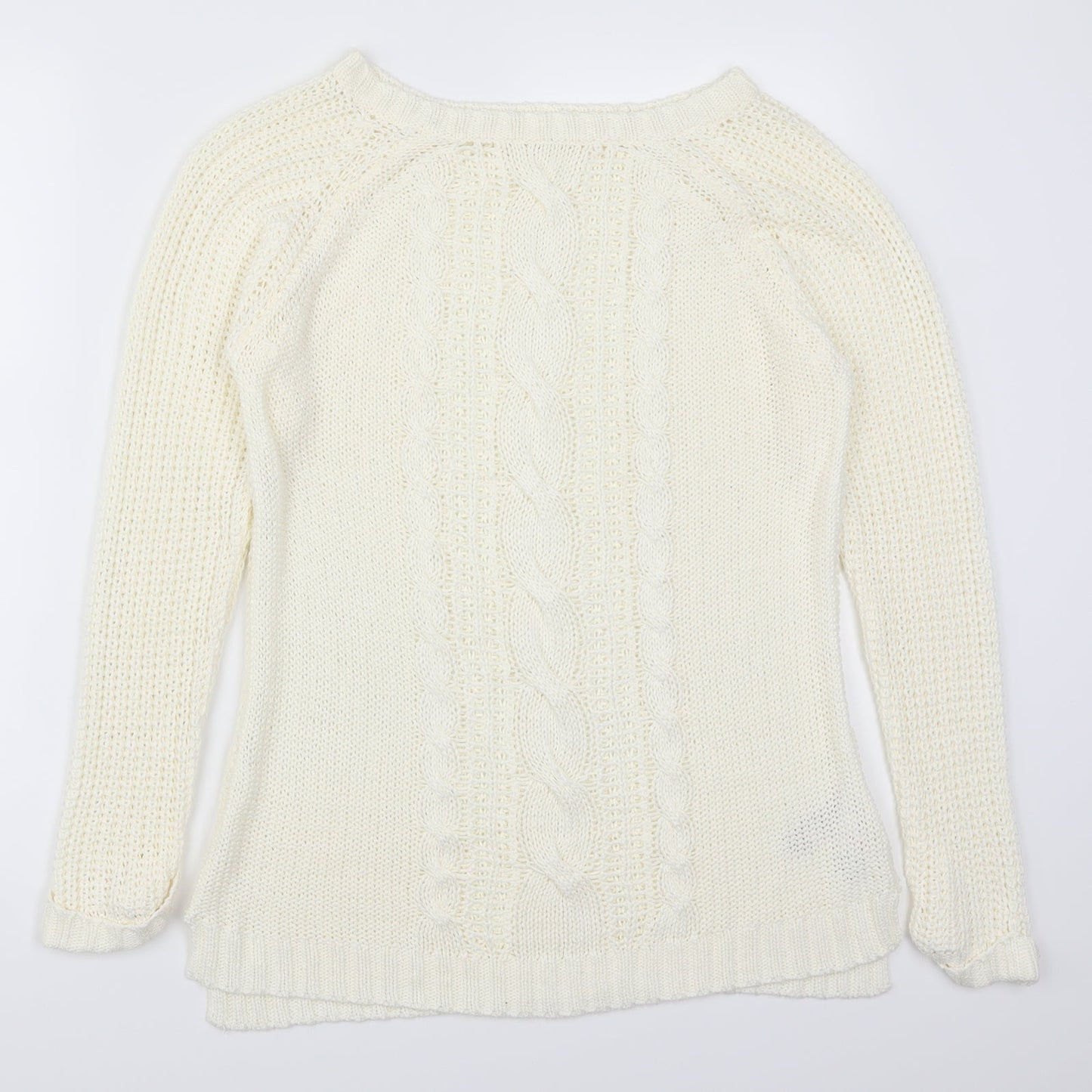 Peacocks Womens Ivory  Knit Pullover Jumper Size 12