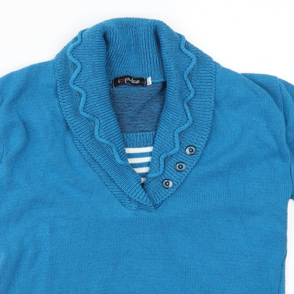 Pulse Womens Blue   Pullover Jumper Size S