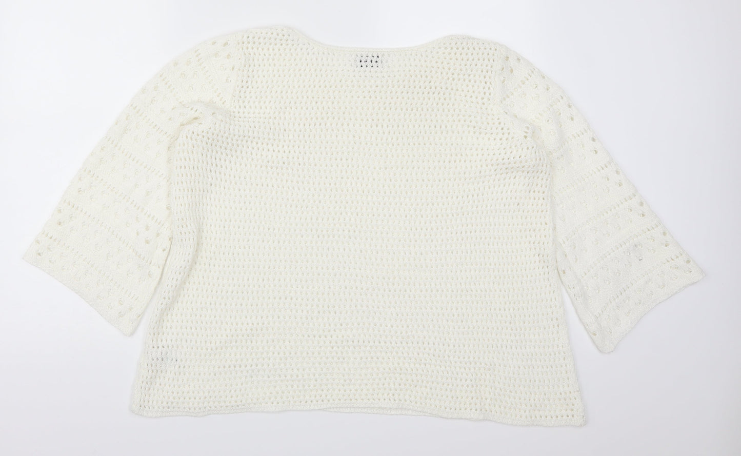 Papaya Womens White   Pullover Jumper Size L
