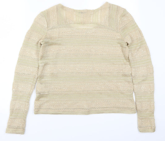 Oasis Womens Beige   Pullover Jumper Size M