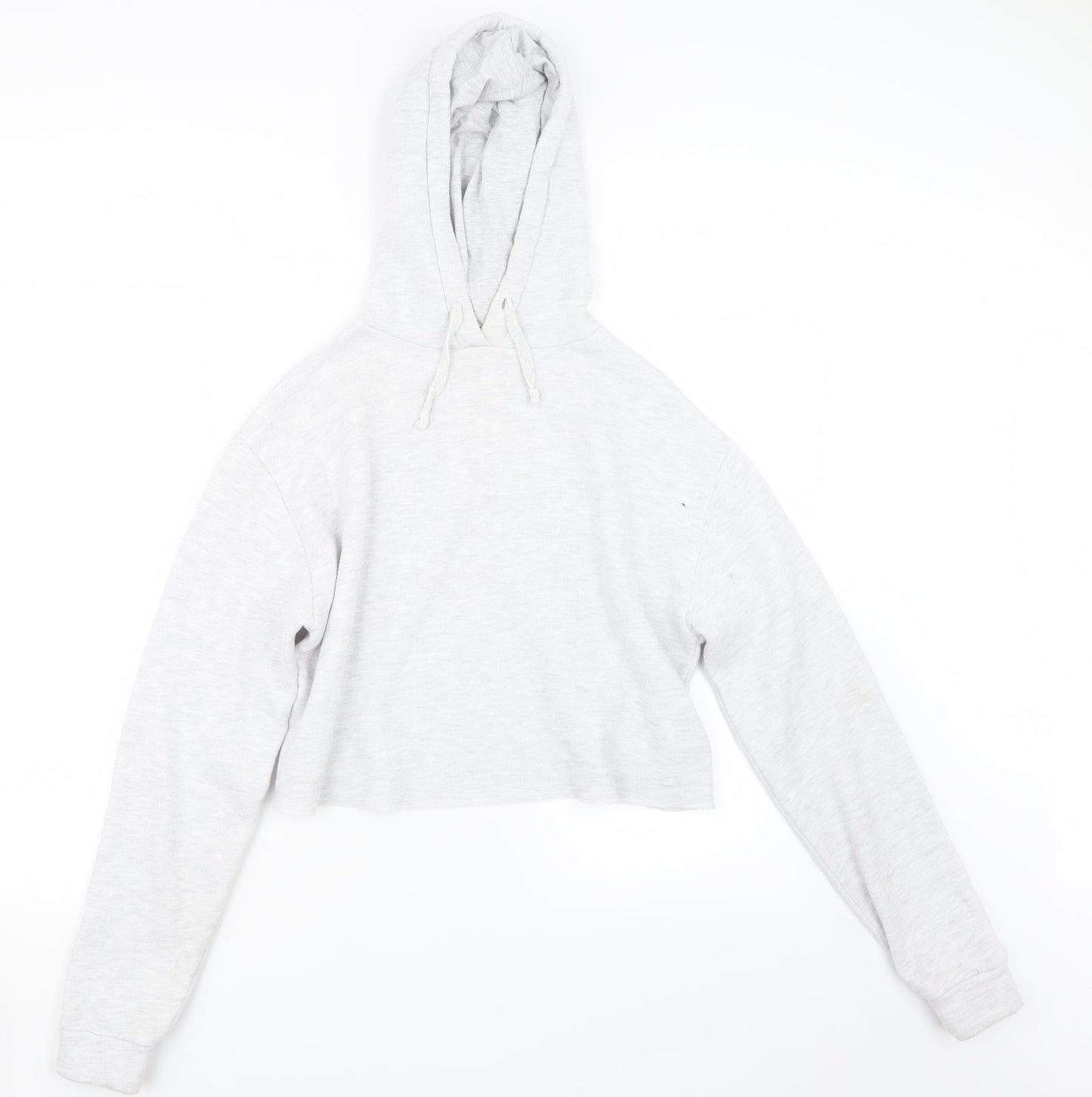 Topshop Womens Grey   Pullover Hoodie Size 8  - Cropped