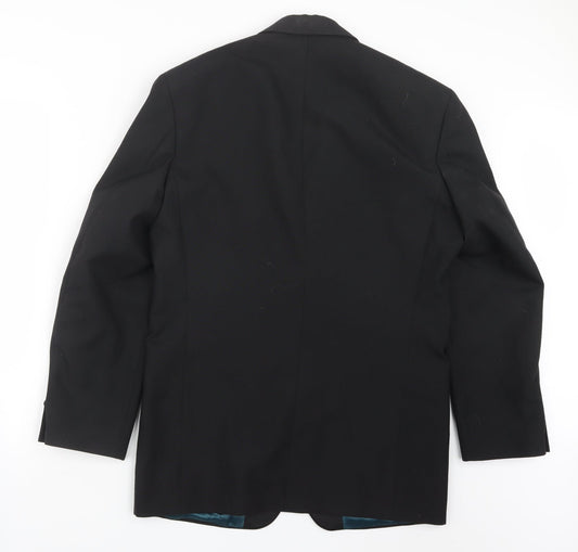 Preworn Mens Black   Jacket Suit Jacket Size 38