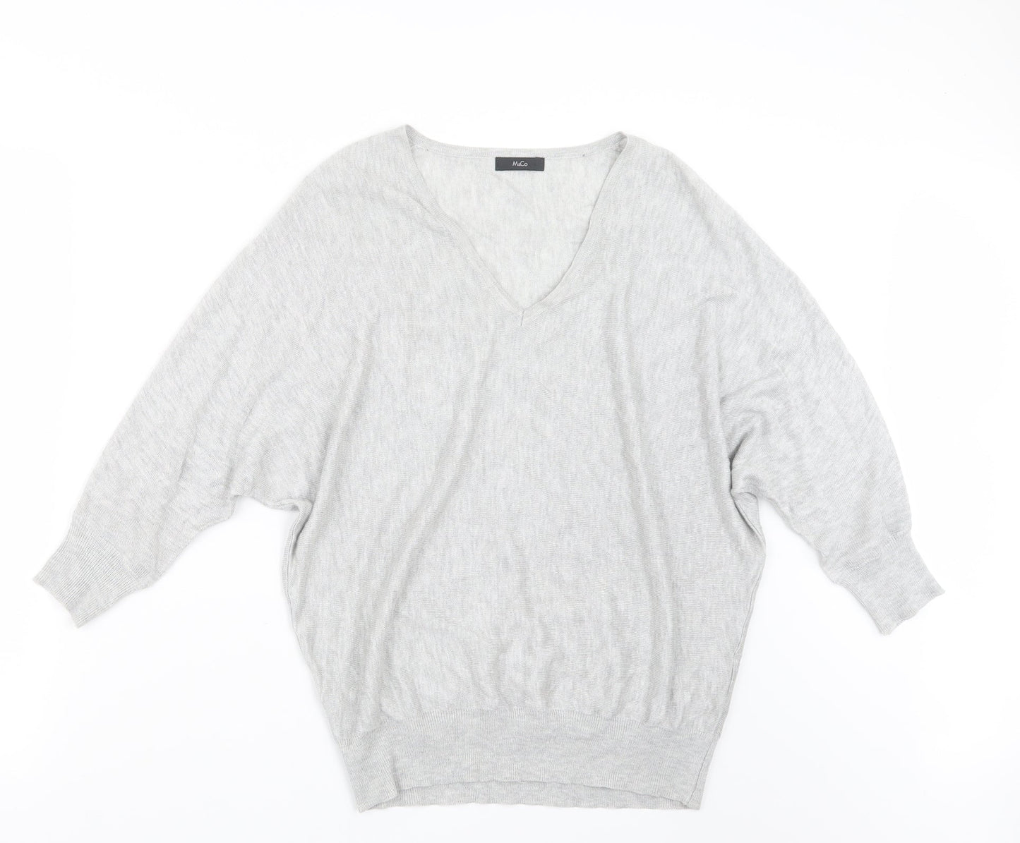 M&Co Womens Grey  Knit Pullover Jumper Size 8
