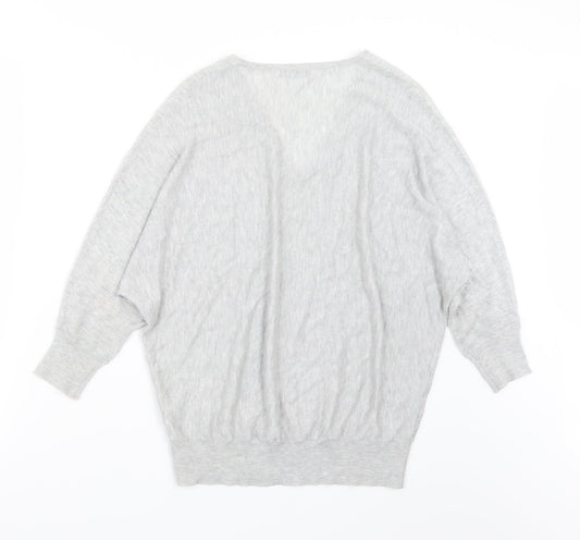 M&Co Womens Grey  Knit Pullover Jumper Size 8