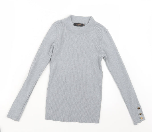 In Vogue Womens Grey  Knit Pullover Jumper Size M