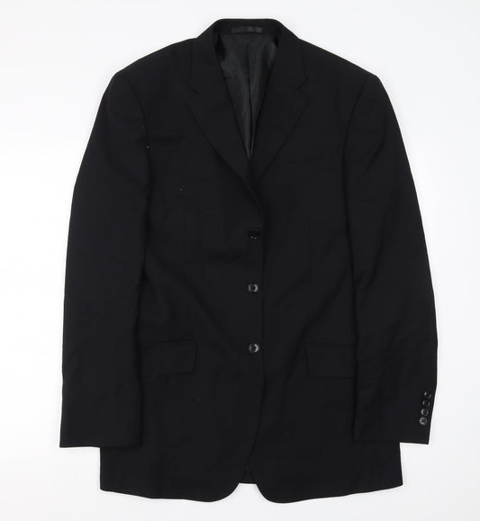Preworn Mens Black   Jacket Suit Jacket Size 40