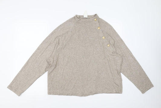 H&M Womens Beige   Pullover Jumper Size M