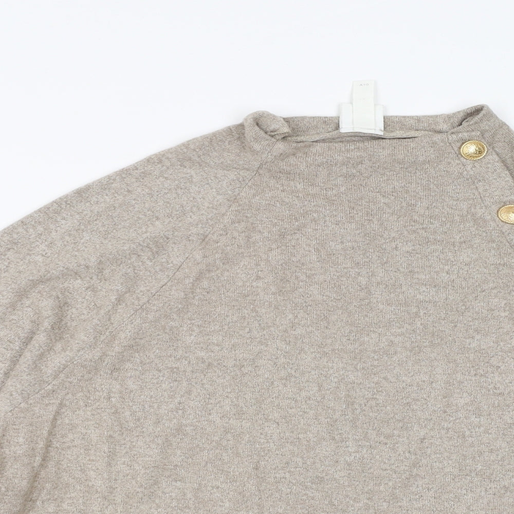 H&M Womens Beige   Pullover Jumper Size M