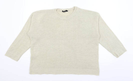 NastyGal Womens Beige   Pullover Jumper Size L