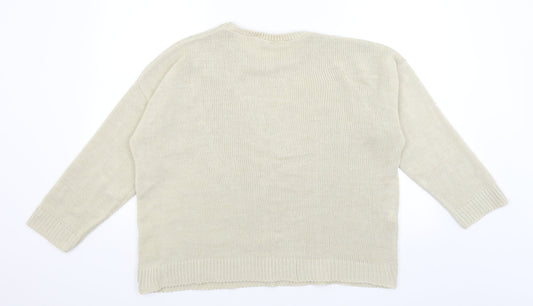 NastyGal Womens Beige   Pullover Jumper Size L