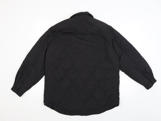 Divided Mens Black   Windbreaker Coat Size S