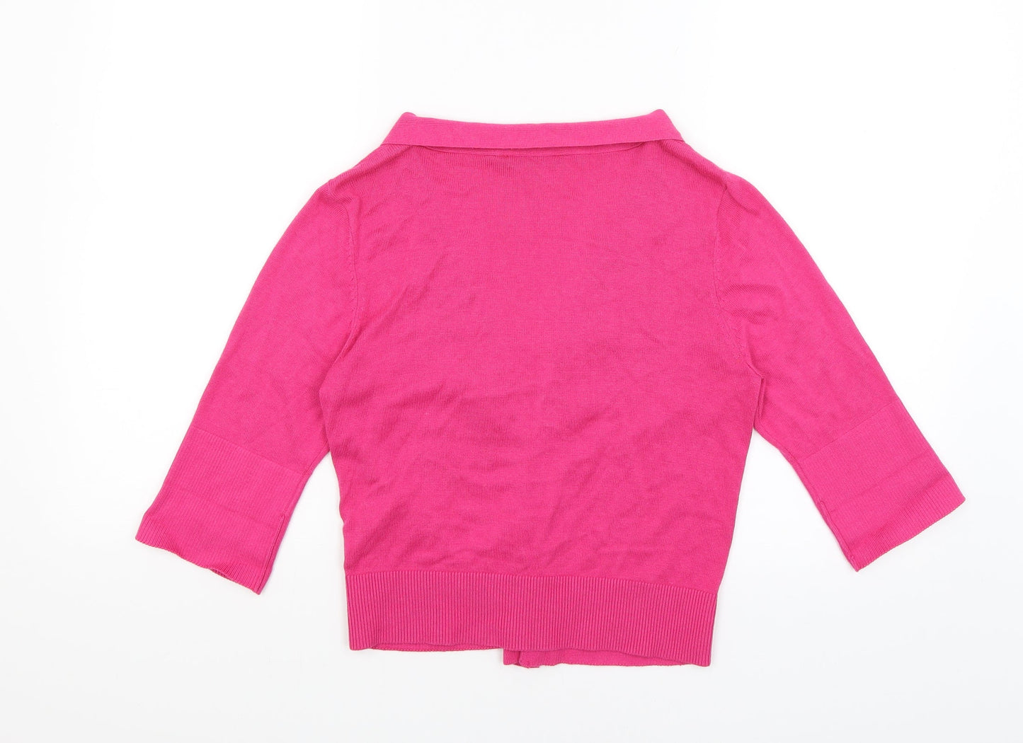 BHS Womens Pink   Wrap Jumper Size 14