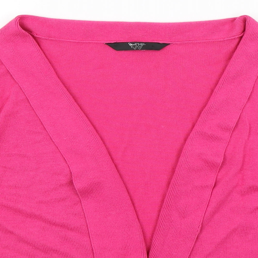 BHS Womens Pink   Wrap Jumper Size 14