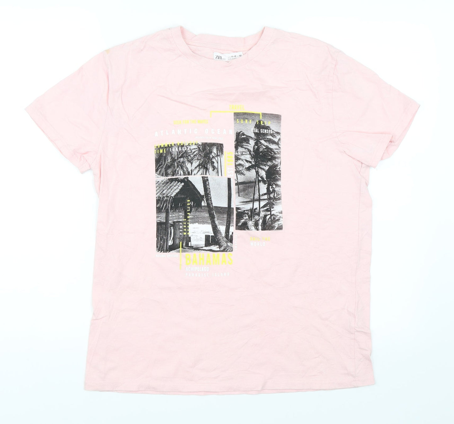 Zara Boys Pink   Basic T-Shirt Size 11-12 Years