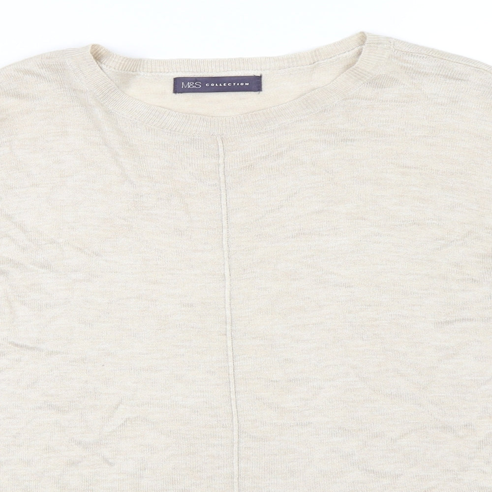 Marks and Spencer Womens Beige   Pullover Jumper Size M