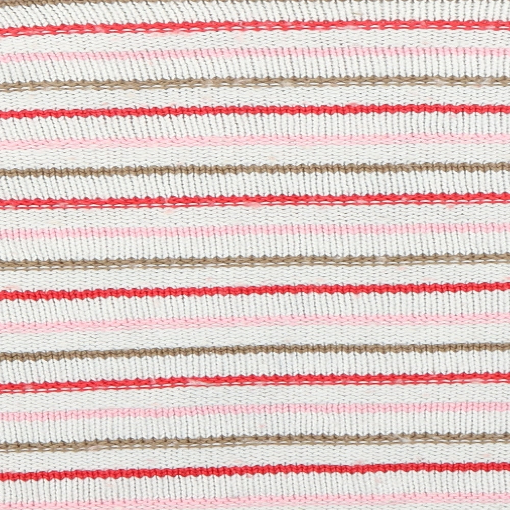 NEXT Womens White Striped  Pullover Jumper Size S