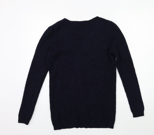 Sfera Womens Blue  Knit Pullover Jumper Size M