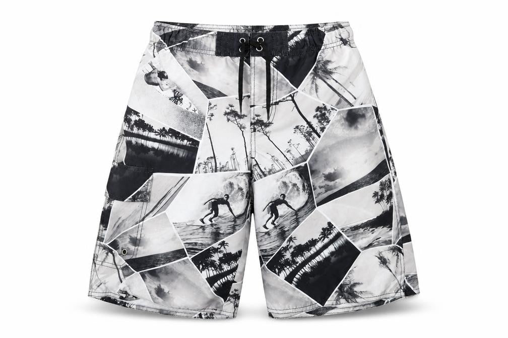New Look Boys Grey Geometric  Bermuda Shorts Size S