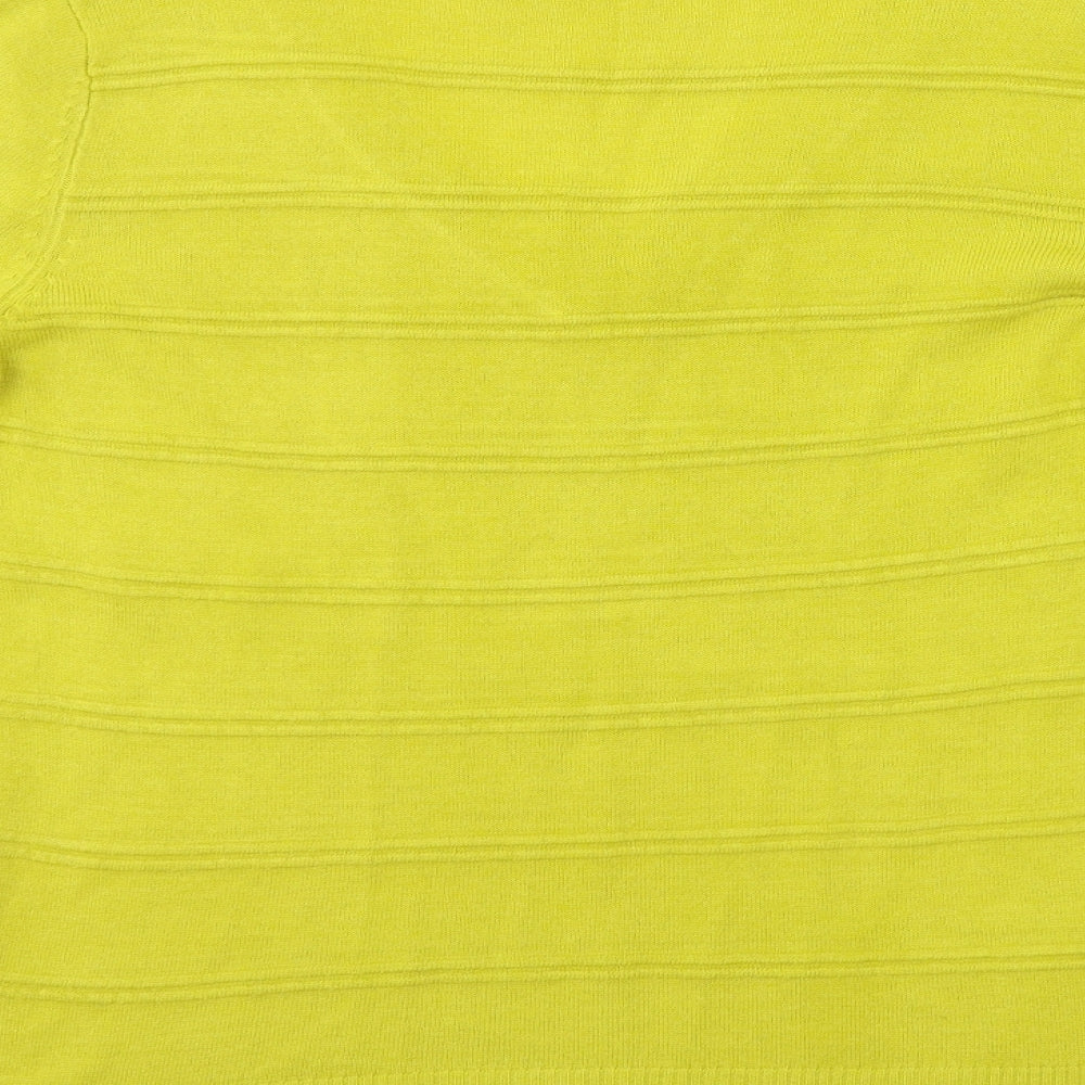 M&Co Womens Yellow  Knit Pullover Jumper Size 12