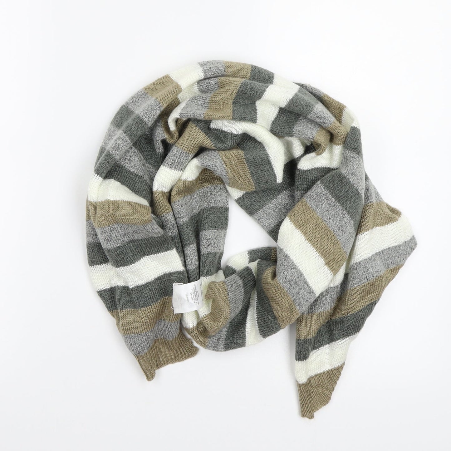 BPC Womens Green Striped   Scarf