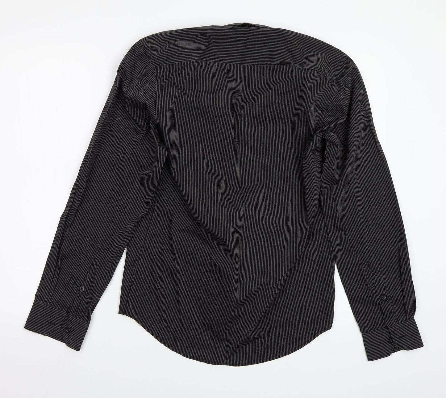 UrbanSpirit Mens Black Striped   Button-Up Size S