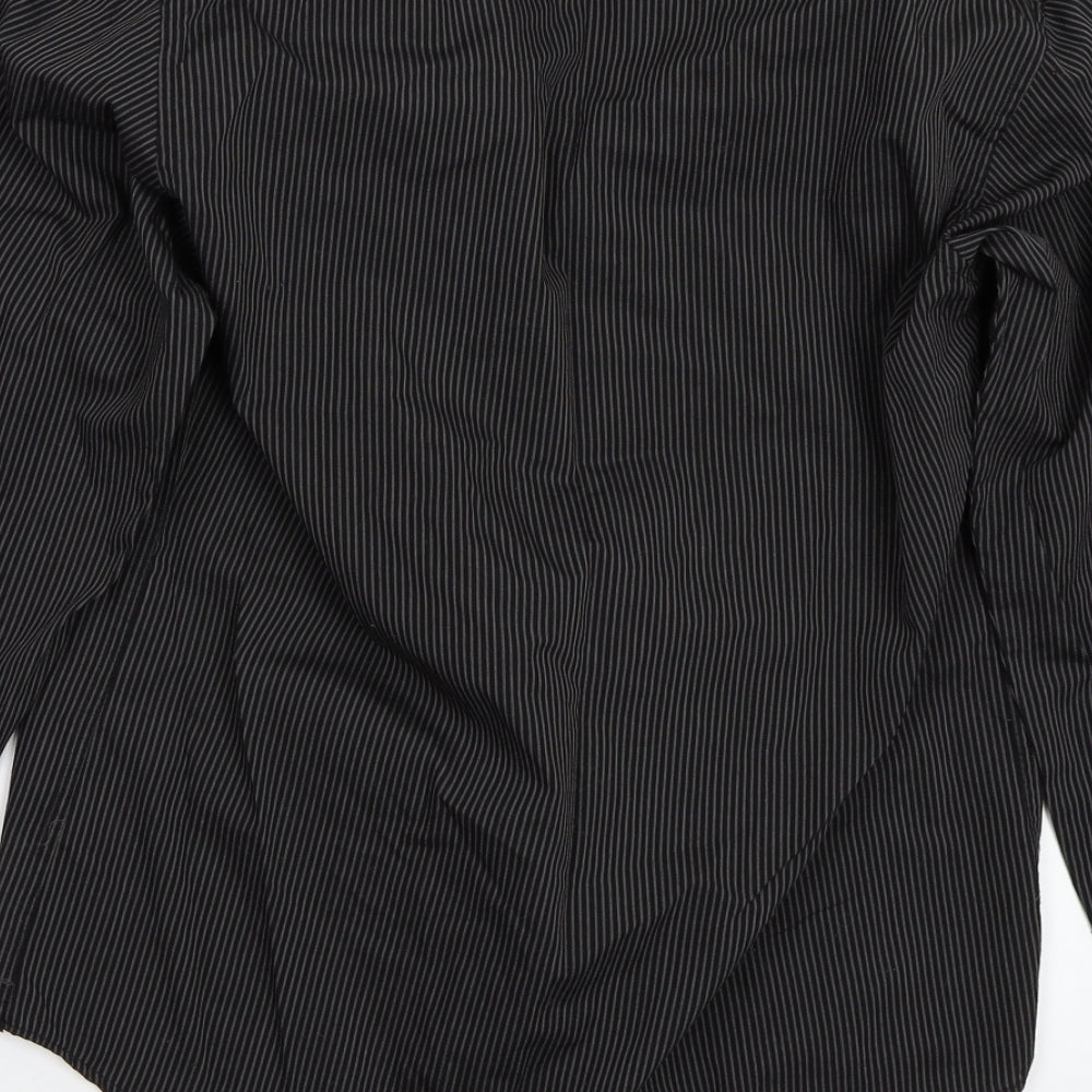UrbanSpirit Mens Black Striped   Button-Up Size S