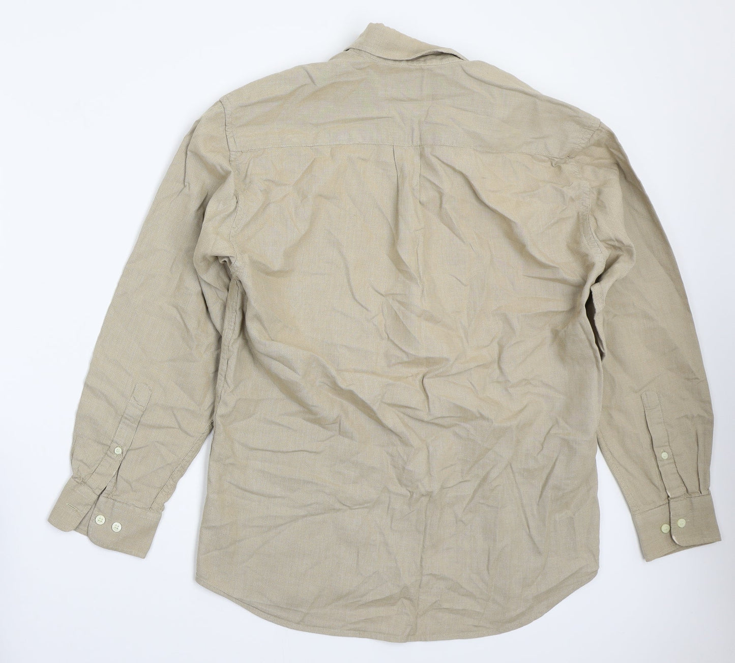Marks and Spencer Mens Beige    Button-Up Size S