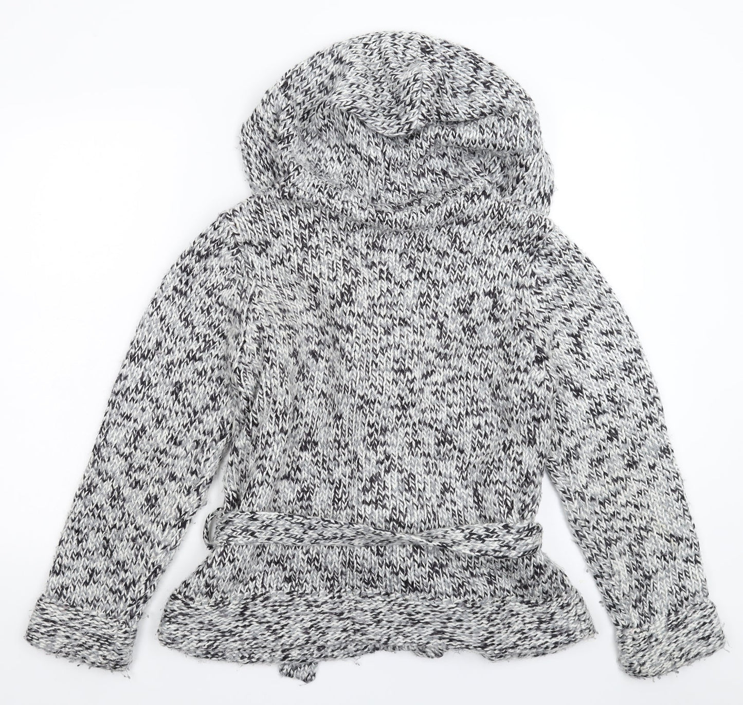 New Look Womens Grey  Knit Jacket Coatigan Size 14
