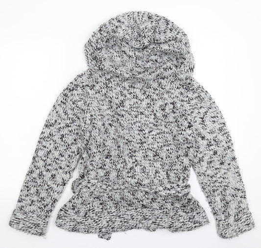 New Look Womens Grey  Knit Jacket Coatigan Size 14