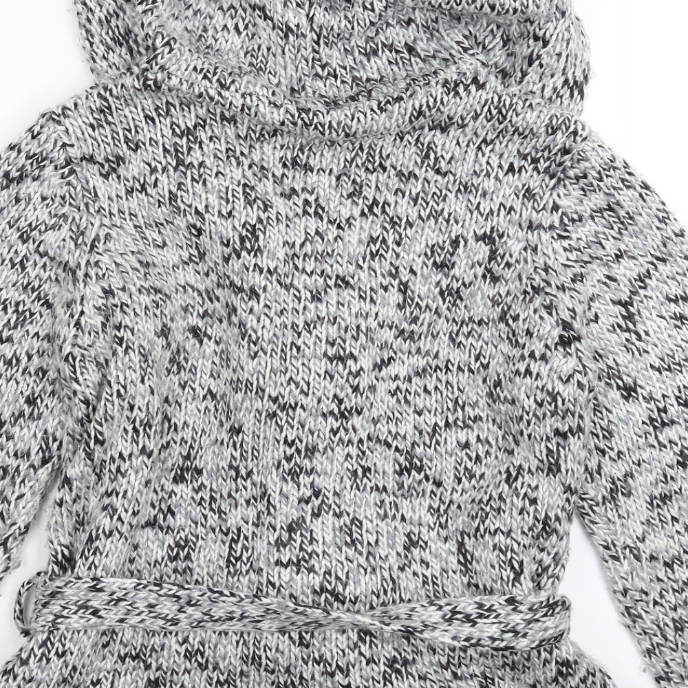 New Look Womens Grey  Knit Jacket Coatigan Size 14