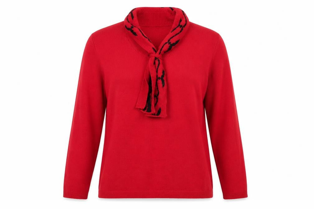 Envy us Womens Red  Knit Pullover Jumper Size XL