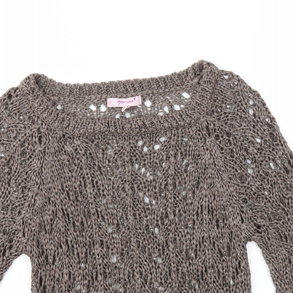M&S Womens Brown   Pullover Jumper Size M