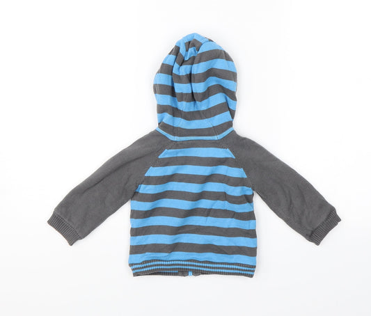 TU Baby Blue Striped  Full Zip Jumper Size 6-9 Months