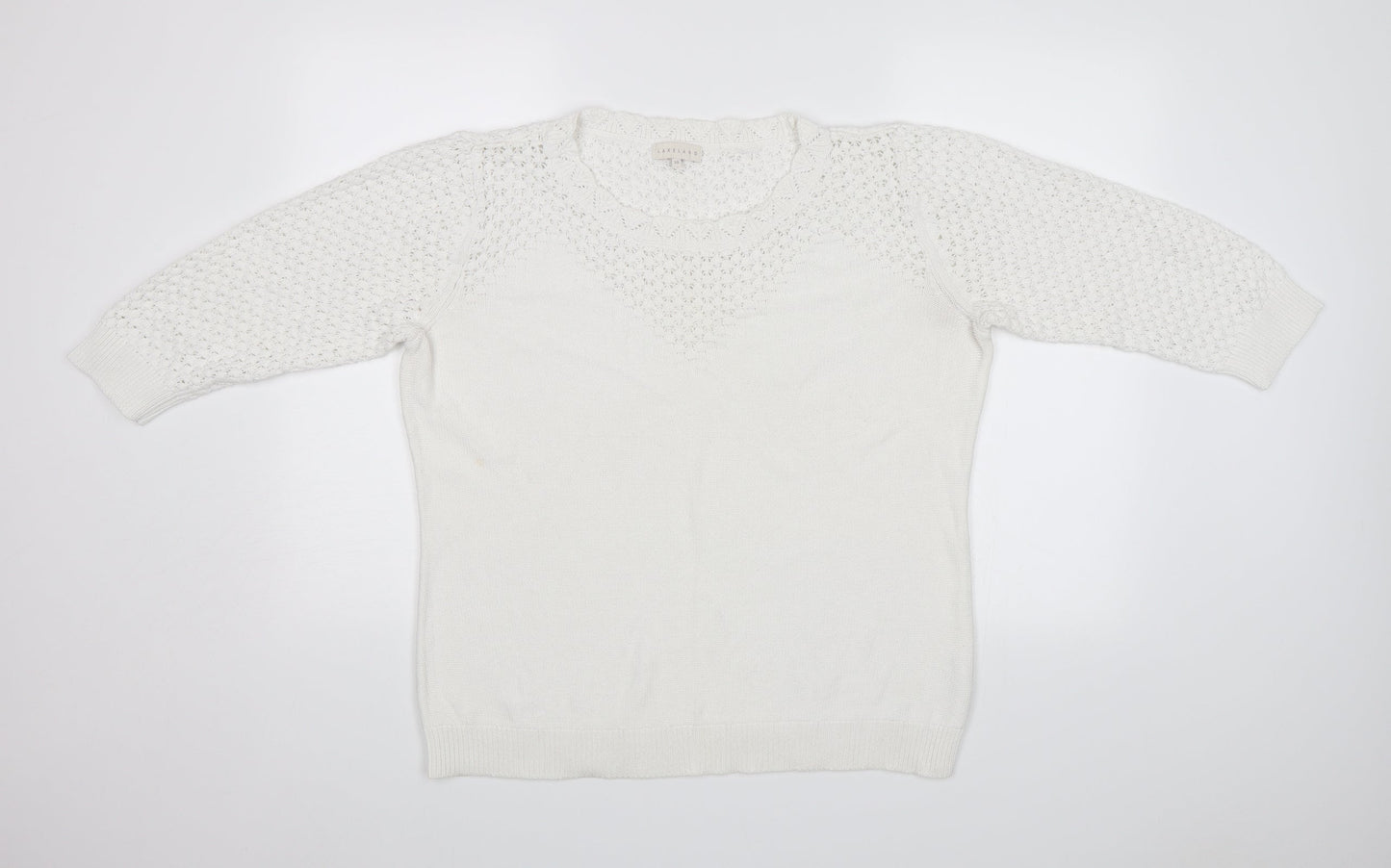 Lakeland Womens White   Pullover Jumper Size 18
