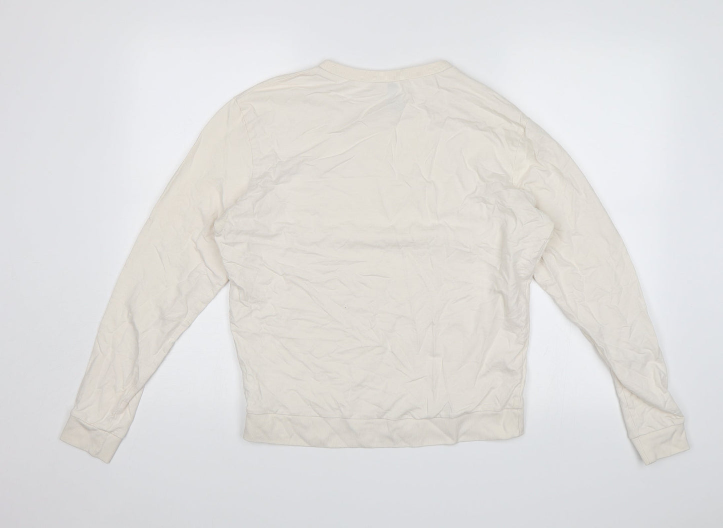 Divided Womens White   Pullover Jumper Size M  - Stay Positive
