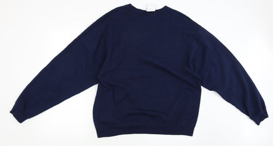 JERZEES Mens Blue   Pullover Jumper Size L