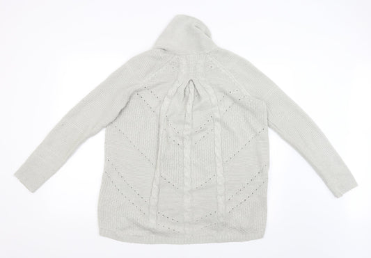 M&S Womens Beige   Cape Jumper Size 10