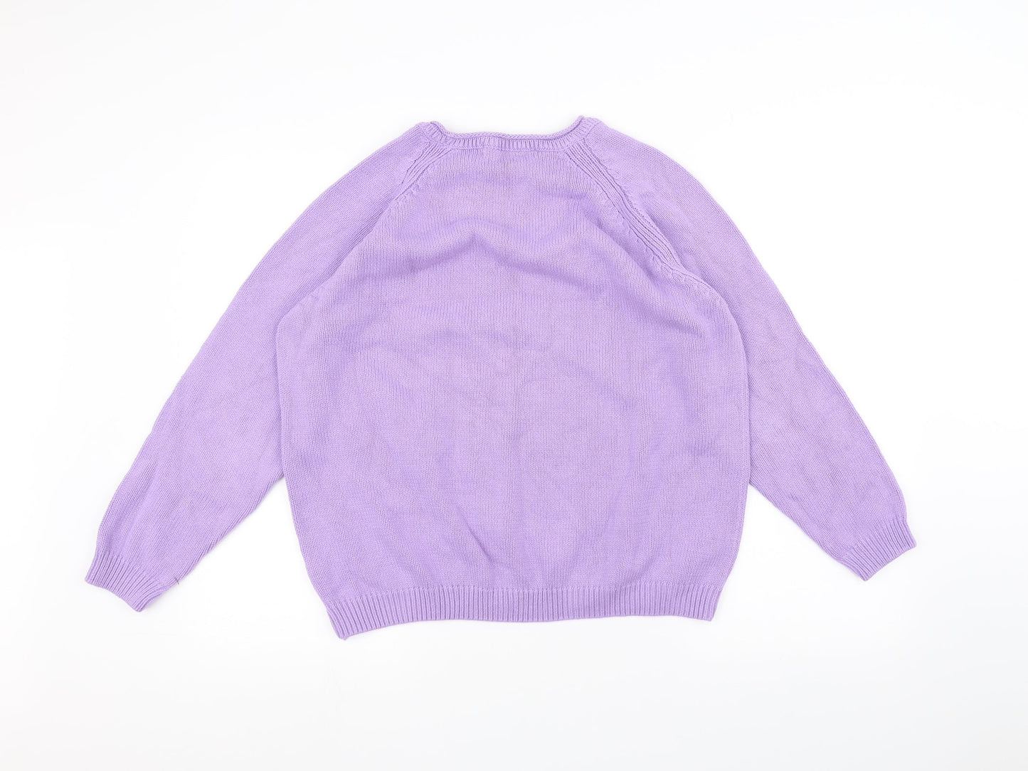 ISLE Womens Purple  Knit Pullover Jumper Size S