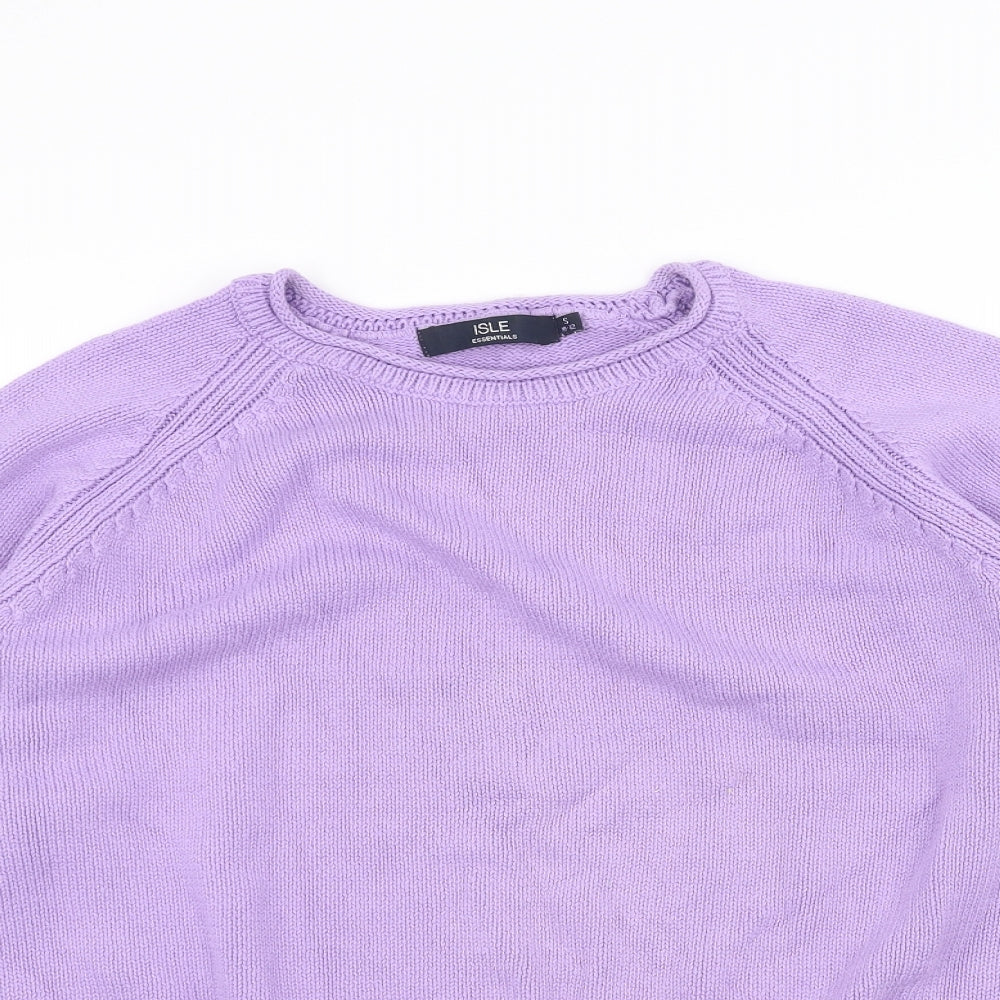 ISLE Womens Purple  Knit Pullover Jumper Size S