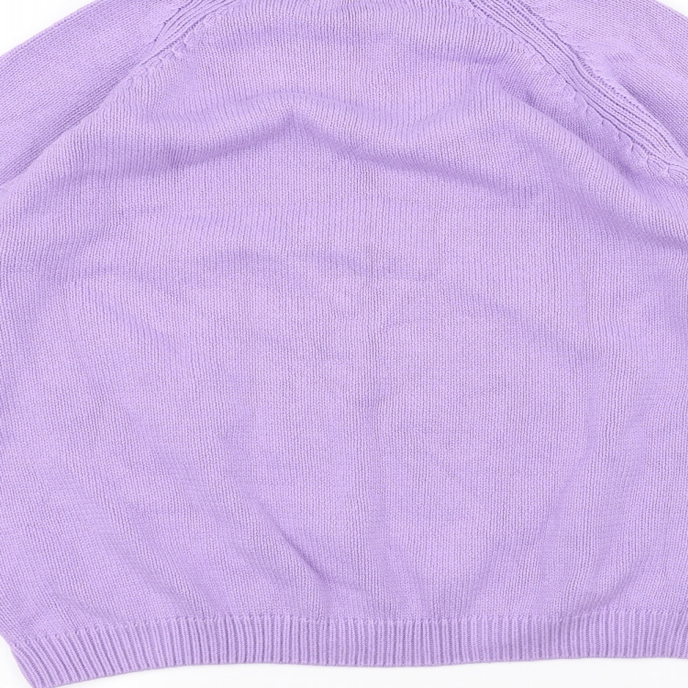 ISLE Womens Purple  Knit Pullover Jumper Size S