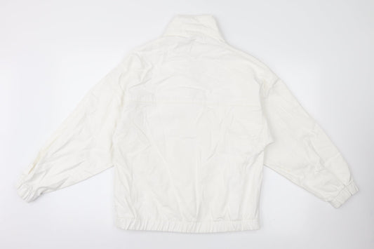 Boohoo Womens White   Overcoat Jacket Size 8